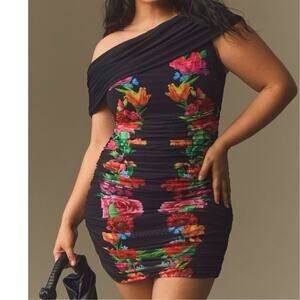 Anthropologie AFRM Off-The-Shoulder Slim Mesh Mini Dress NWT 3X